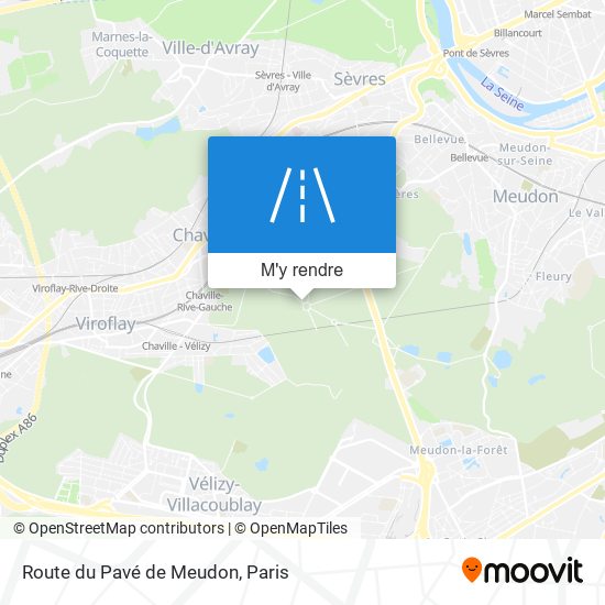 Route du Pavé de Meudon plan