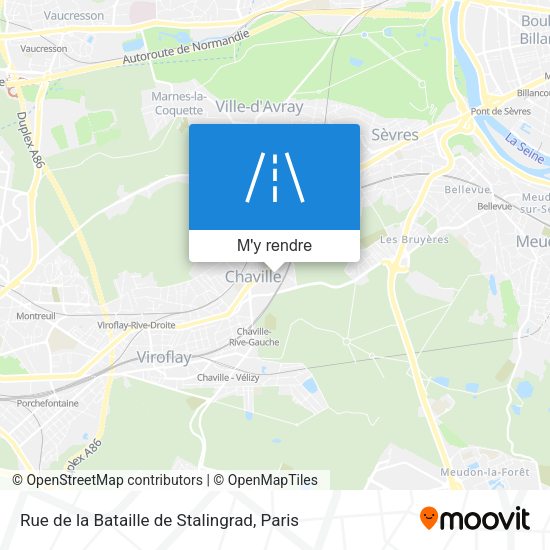 Rue de la Bataille de Stalingrad plan