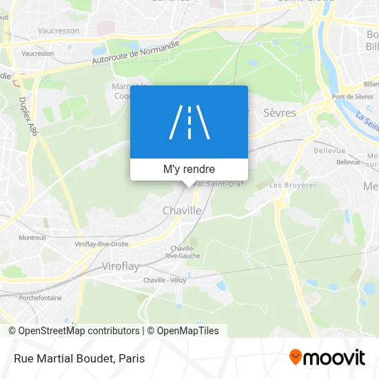 Rue Martial Boudet plan