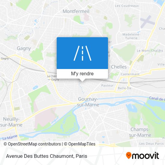 Avenue Des Buttes Chaumont plan
