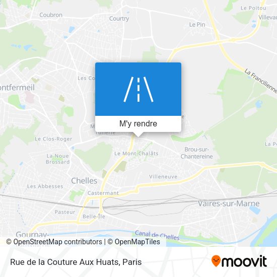 Rue de la Couture Aux Huats plan