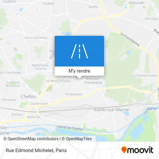 Rue Edmond Michelet plan