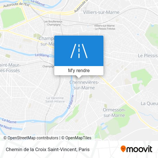 Chemin de la Croix Saint-Vincent plan