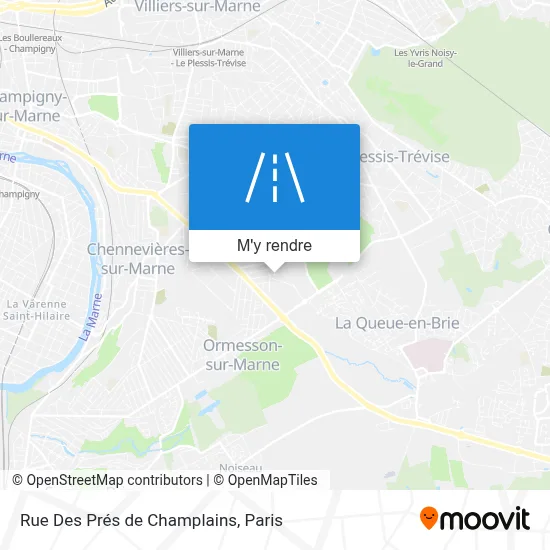 Rue Des Prés de Champlains plan