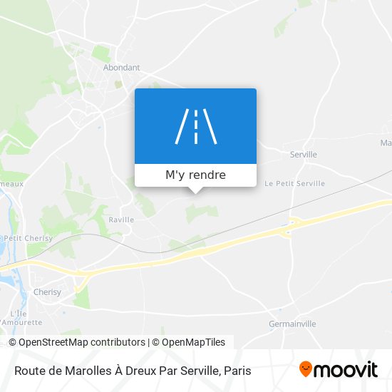 Route de Marolles À Dreux Par Serville plan