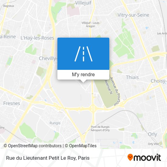 Rue du Lieutenant Petit Le Roy plan