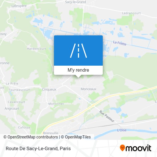 Route De Sacy-Le-Grand plan