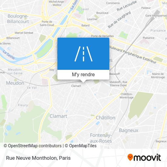 Rue Neuve Montholon plan