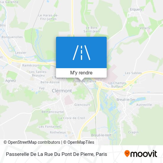 Passerelle De La Rue Du Pont De Pierre plan