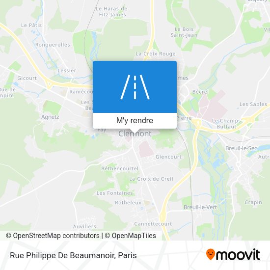 Rue Philippe De Beaumanoir plan