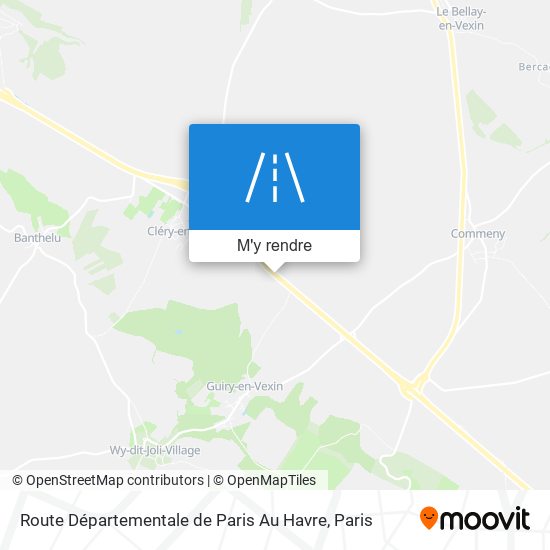 Route Départementale De Paris Au Havre plan