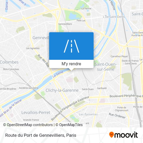 Route du Port de Gennevilliers plan
