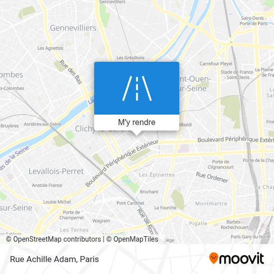 Rue Achille Adam plan