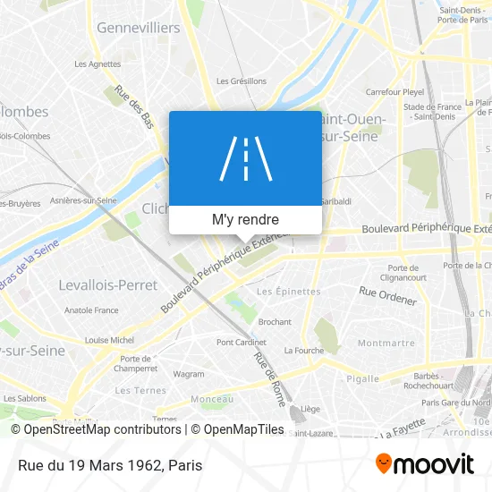 Rue du 19 Mars 1962 plan