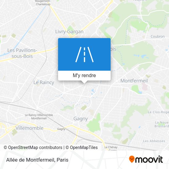 Allée de Montfermeil plan