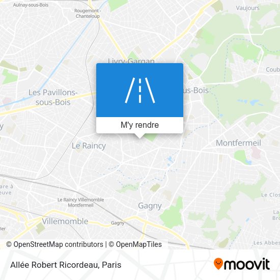 Allée Robert Ricordeau plan