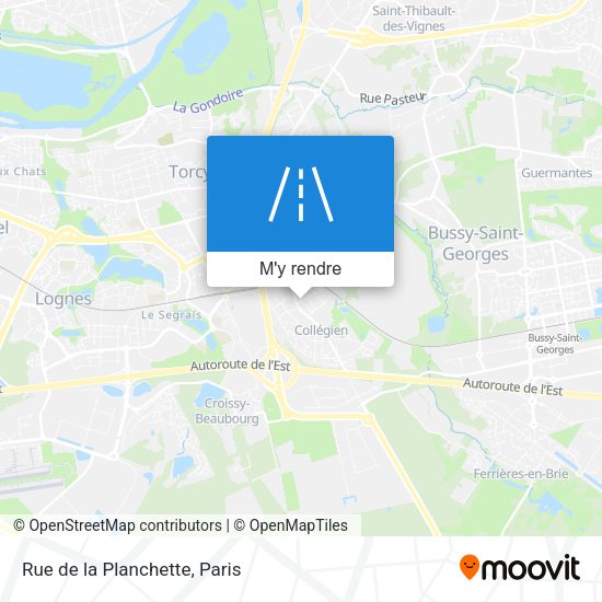 Rue de la Planchette plan