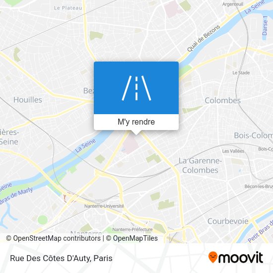 Rue Des Côtes D'Auty plan
