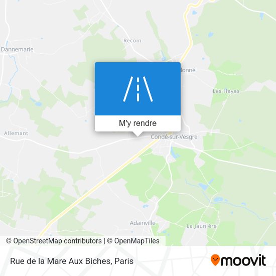 Rue de la Mare Aux Biches plan