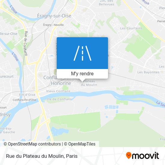 Rue du Plateau du Moulin plan