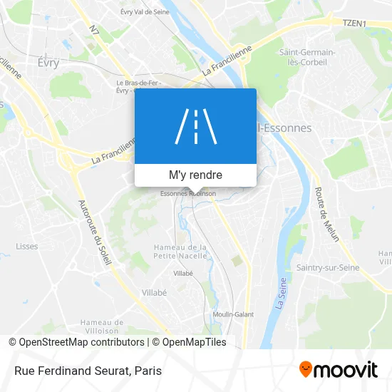 Rue Ferdinand Seurat plan