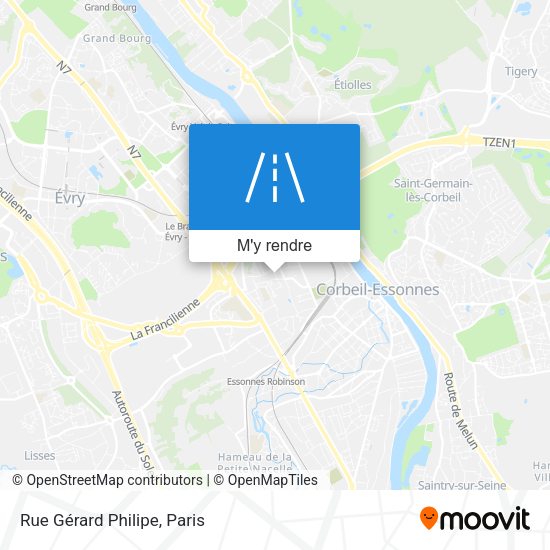 Rue Gérard Philipe plan
