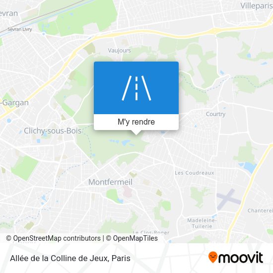Allée de la Colline de Jeux plan