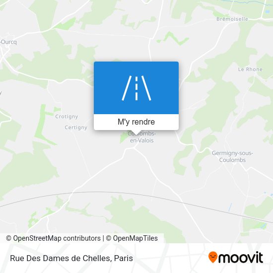 Rue Des Dames de Chelles plan