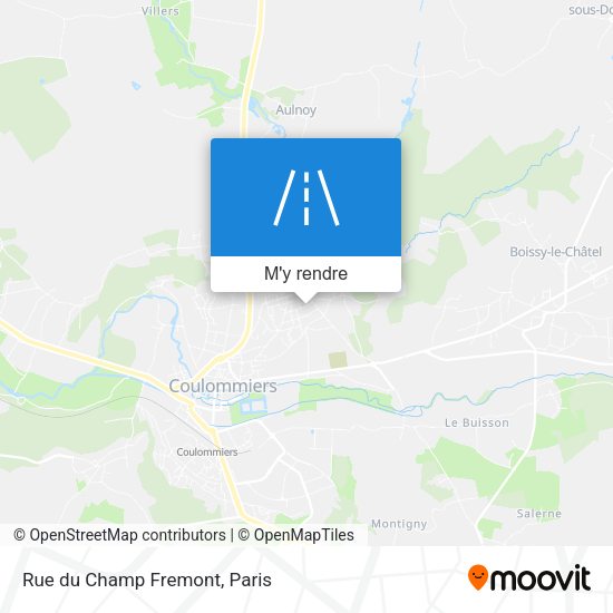 Rue du Champ Fremont plan