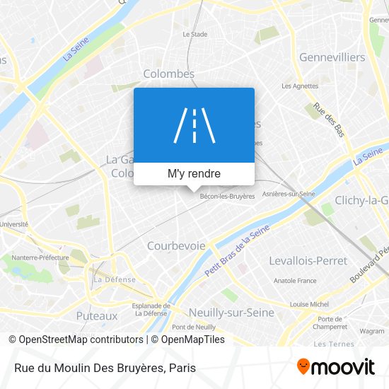 Rue du Moulin Des Bruyères plan