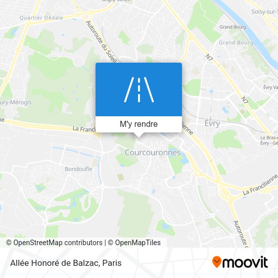 Allée Honoré de Balzac plan