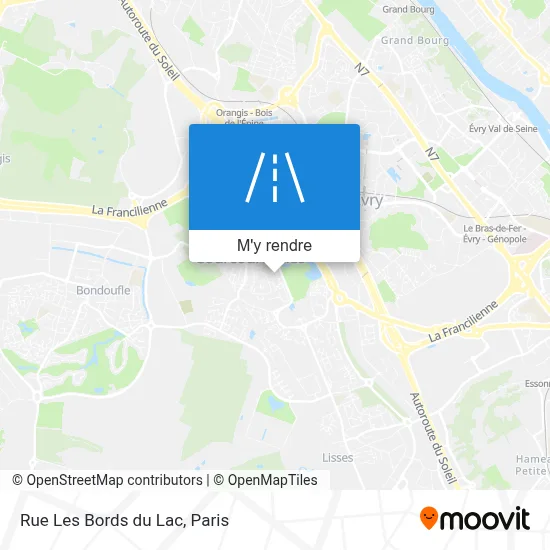 Rue Les Bords du Lac plan
