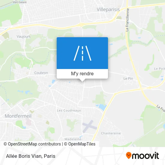 Allée Boris Vian plan