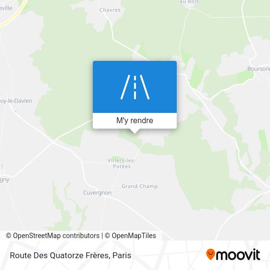 Route Des Quatorze Frères plan