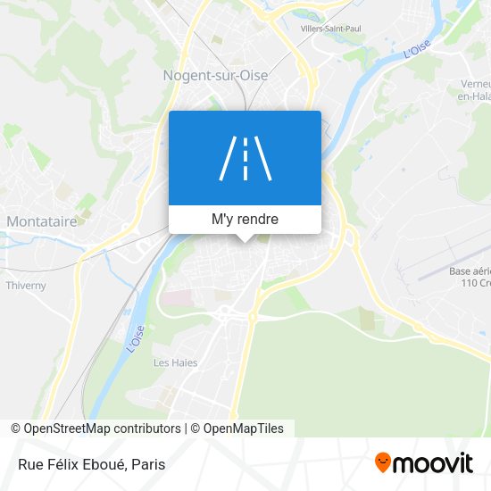 Rue Félix Eboué plan