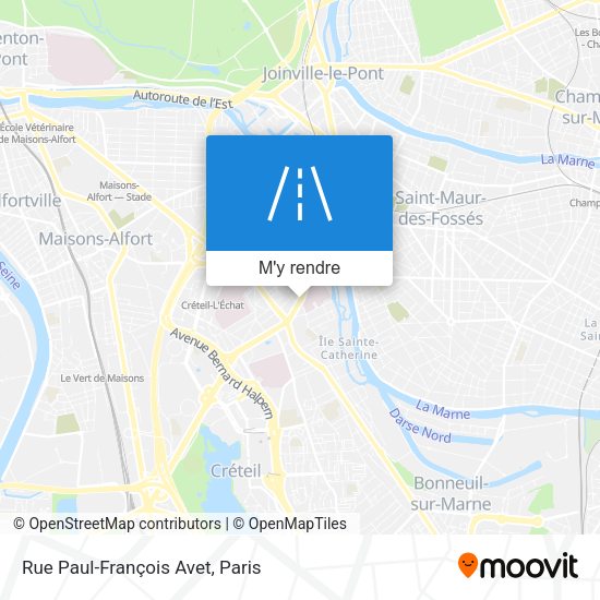 Rue Paul-François Avet plan