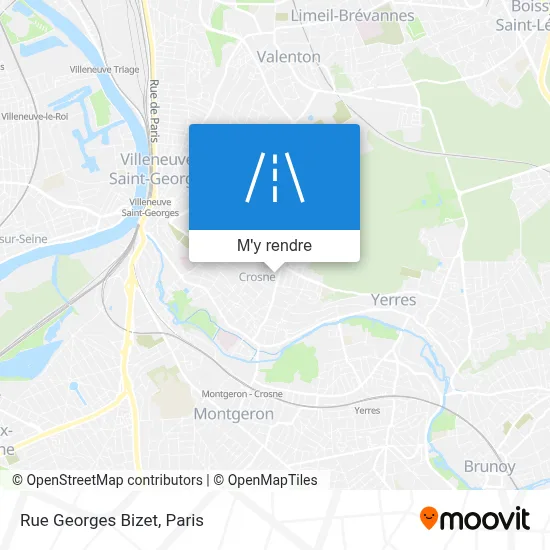 Rue Georges Bizet plan