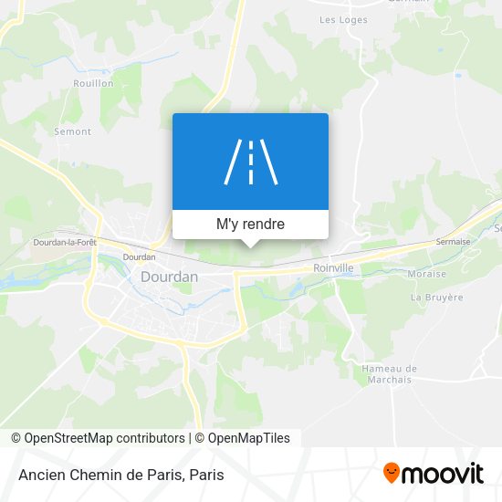 Ancien Chemin de Paris plan