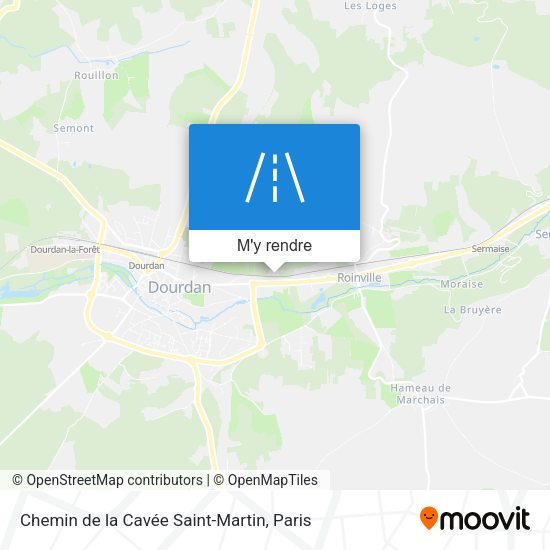 Chemin de la Cavée Saint-Martin plan