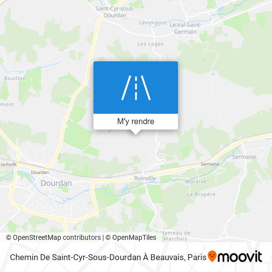 Chemin De Saint-Cyr-Sous-Dourdan À Beauvais plan
