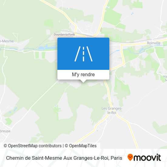 Chemin de Saint-Mesme Aux Granges-Le-Roi plan