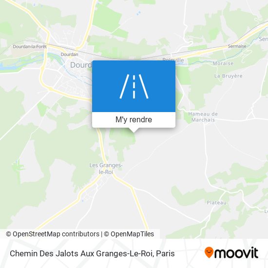 Chemin Des Jalots Aux Granges-Le-Roi plan