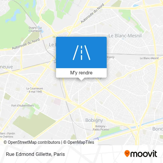 Rue Edmond Gillette plan