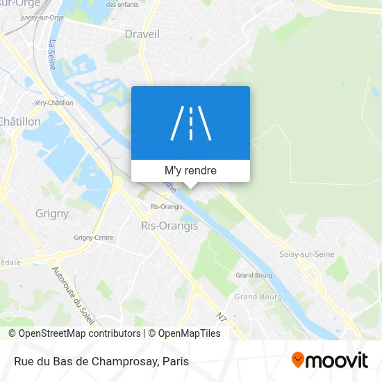 Rue du Bas de Champrosay plan