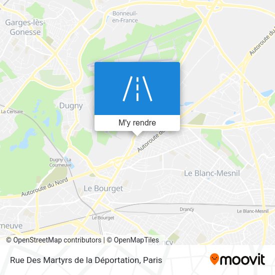 Rue Des Martyrs de la Déportation plan