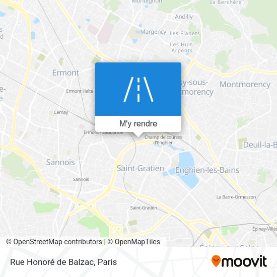Rue Honoré de Balzac plan