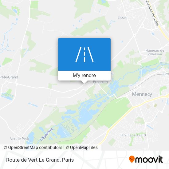 Route de Vert Le Grand plan