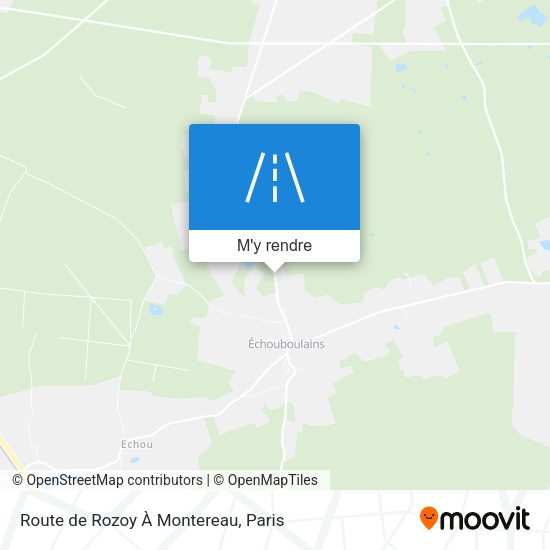 Route de Rozoy À Montereau plan