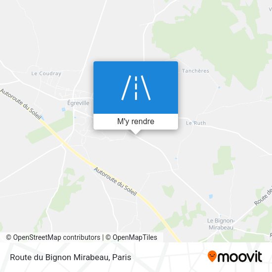 Route du Bignon Mirabeau plan