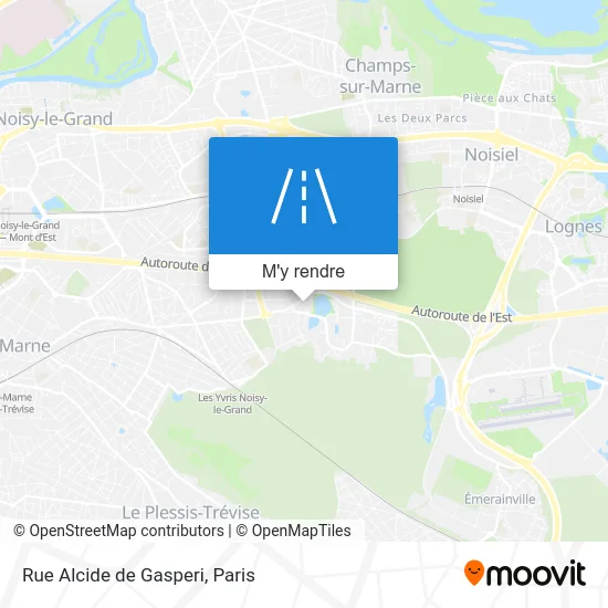 Rue Alcide de Gasperi plan